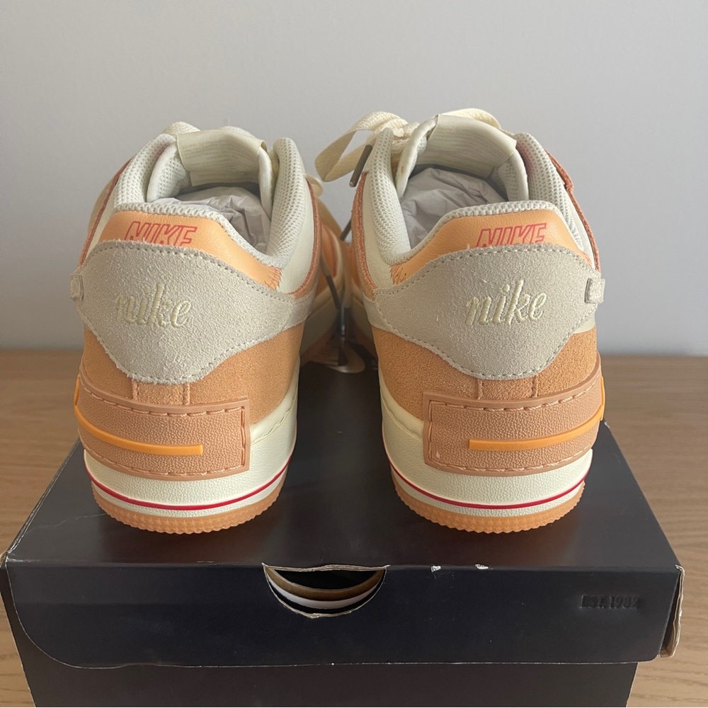 Nike Air Force 1 Shadow sisterhood in cashmere and Cream 9 streetwear orange - Picture 6 of 10